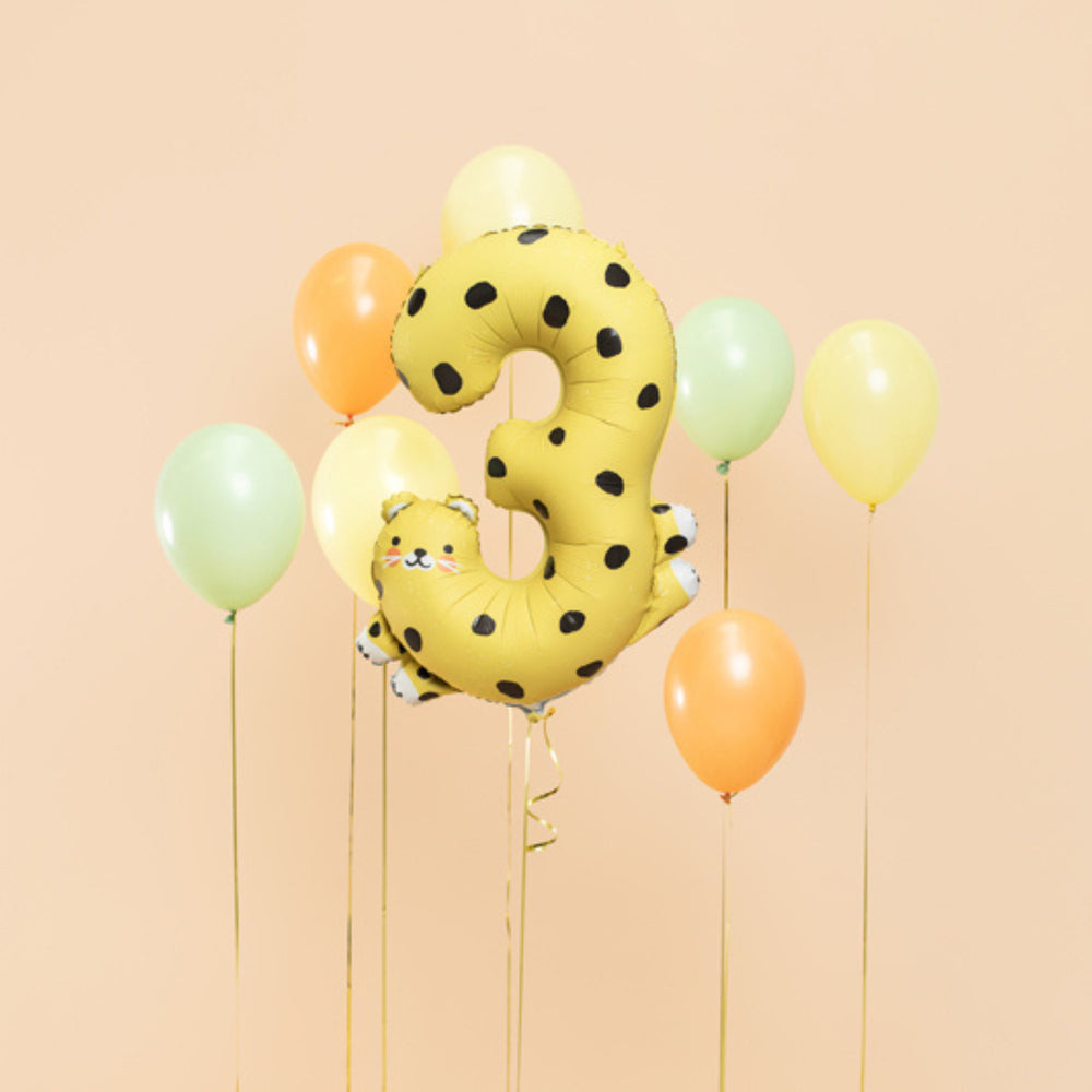 Fóliový balónek 98 cm – Číslo 3 Gepard