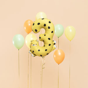 Fóliový balónek 98 cm – Číslo 3 Gepard