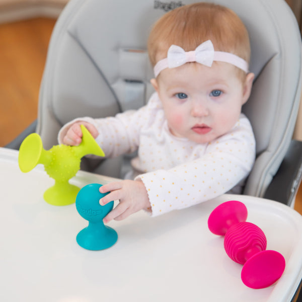 Rasseln Saugnäpfe Pip Squigz Loops - Bobo Orange - Tublu.de