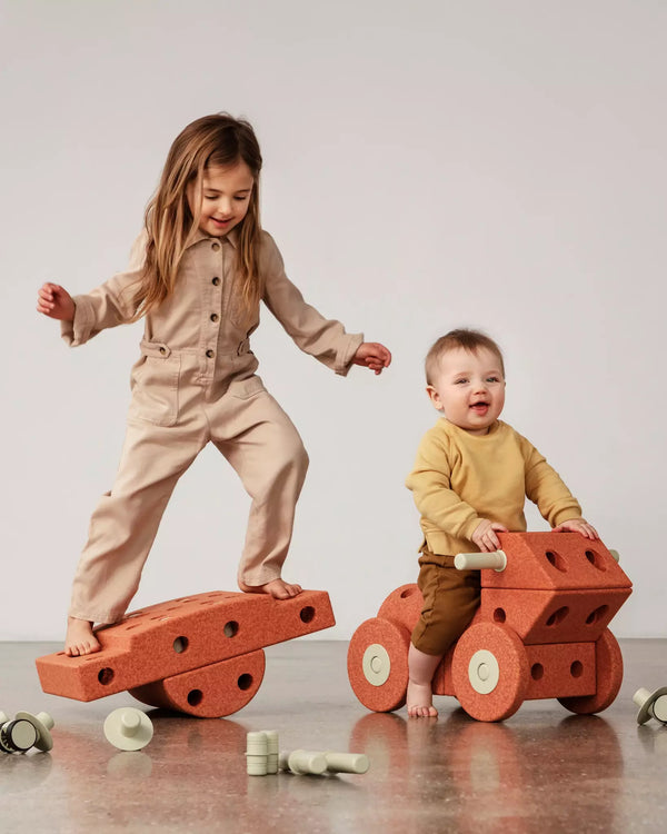 Kreative Bausteine zur Förderung der Grobmotorik Dreamer Set – orange 25 in 1 - Tublu.de