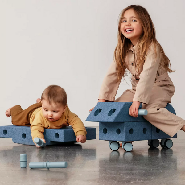 Kreative Bausteine zur Förderung der Grobmotorik Explorer Set – blau 15w1 - Tublu.de