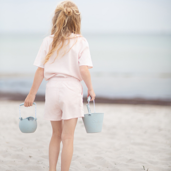 Zusammenklappbarer Eimer für Wasser und Sand – Salbei - Tublu.de