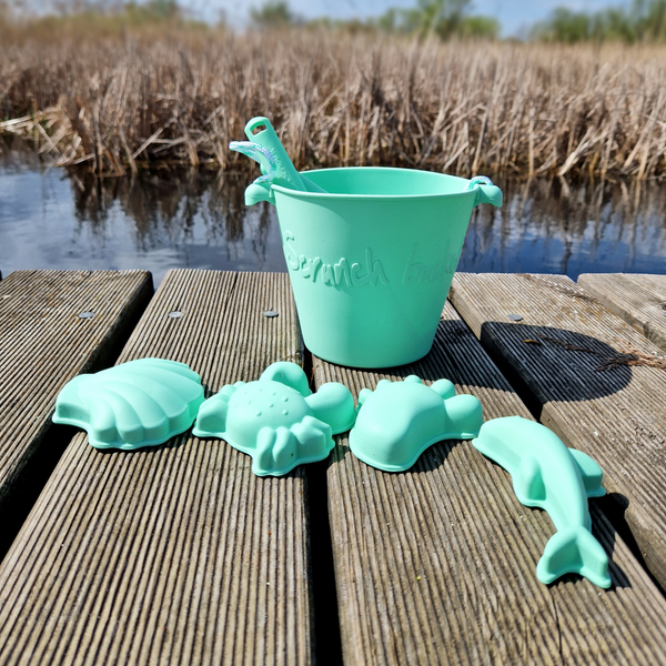 Silikon-Sandförmchen, 4 Stück – Mint - Tublu.de