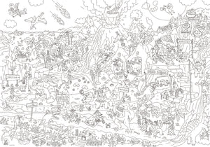 Riesiges Malbuch – Dinosaurier 100 x 70 cm - Tublu.de