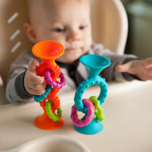 Rassel Saugnapf Pip Squigz Loops – Bobo Orange - Tublu.de