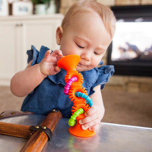 Rassel Saugnapf Pip Squigz Loops – Bobo Orange - Tublu.de
