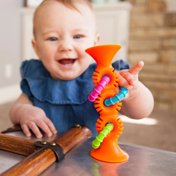 Rassel Saugnapf Pip Squigz Loops – Bobo Orange - Tublu.de