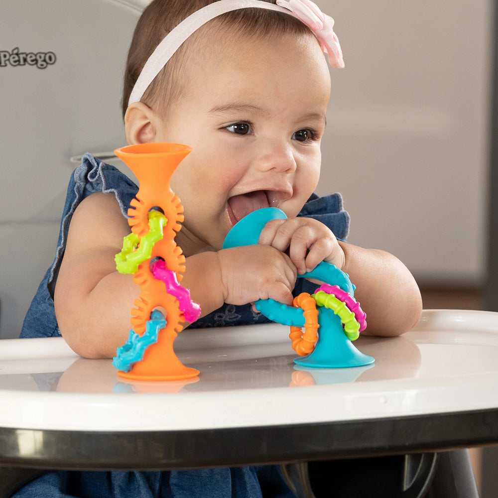 Rassel Saugnapf Pip Squigz Loops – Bobo Orange - Tublu.de