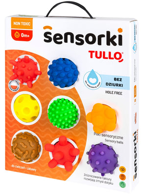 Senzorické míčky 8 kusů bez otvoru