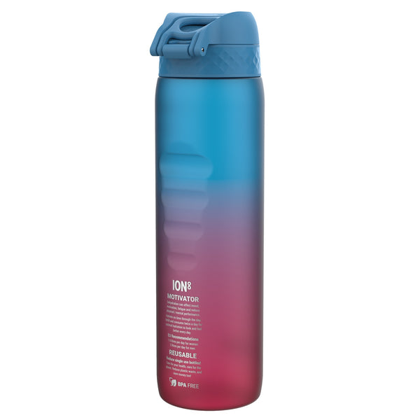 Láhev na pití 1000 ml – Motivátor Přechod modrá/růžová