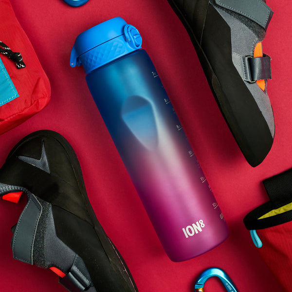 Láhev na pití 1000 ml – Motivátor Přechod modrá/růžová