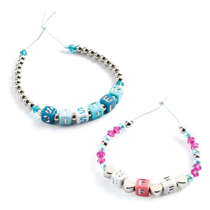 Set zum Basteln von Schmuck - Silberne Buchstaben - Tublu.de
