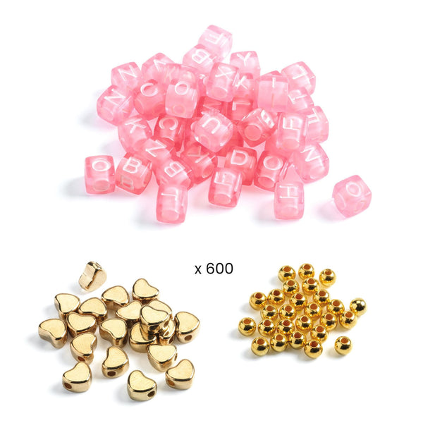 Set zum Basteln von Schmuck  - Goldene Buchstaben - Tublu.de