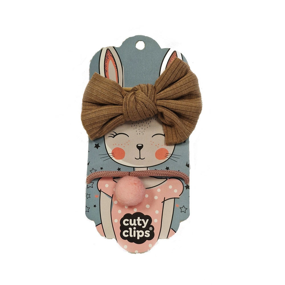 Gumičky do vlasů Cuty Clips – Boss Bunny Béžové