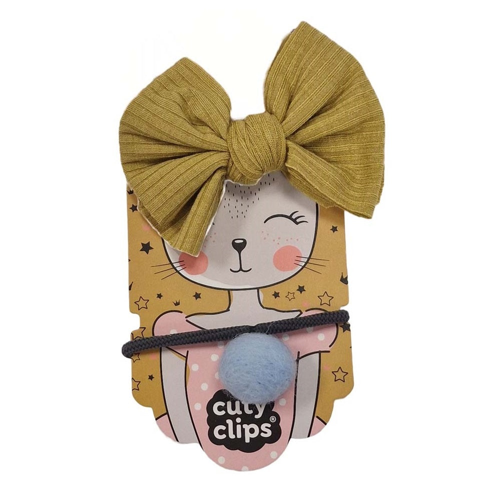 Gumičky do vlasů Cuty Clips – Boss Bunny Žluté