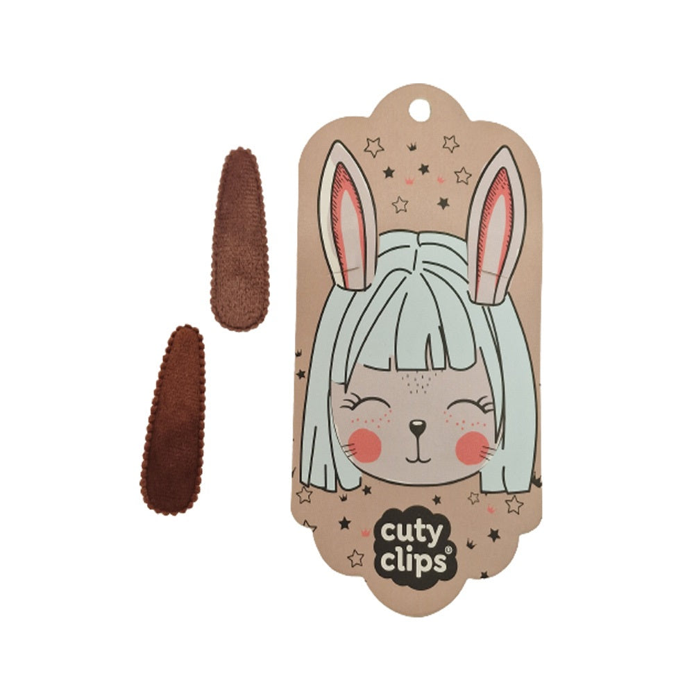 Sponky do vlasů Cuty Clips – Bunny Ears Hnědé