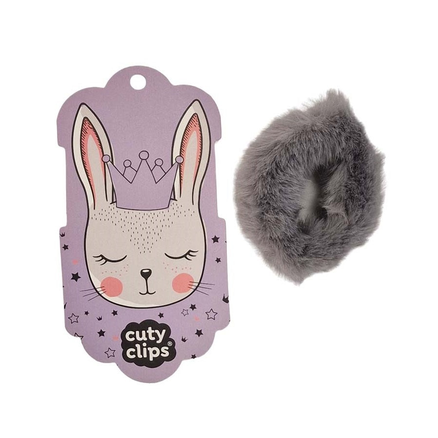 Gumička do vlasů Cuty Clips – Fluffy Bunny Šedá