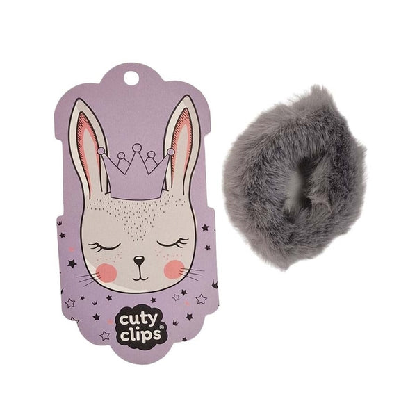 Gumička do vlasů Cuty Clips – Fluffy Bunny Šedá