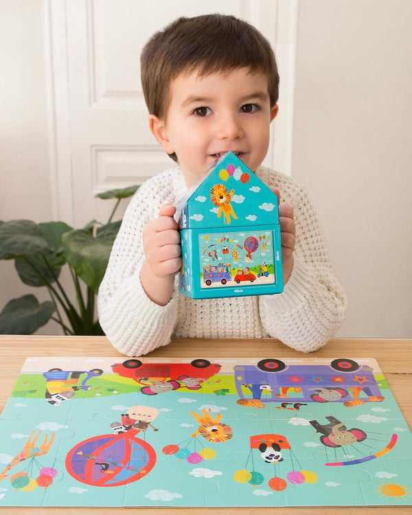 Puzzle in einem Kartonhaus – Safari 3+ - Tublu.de