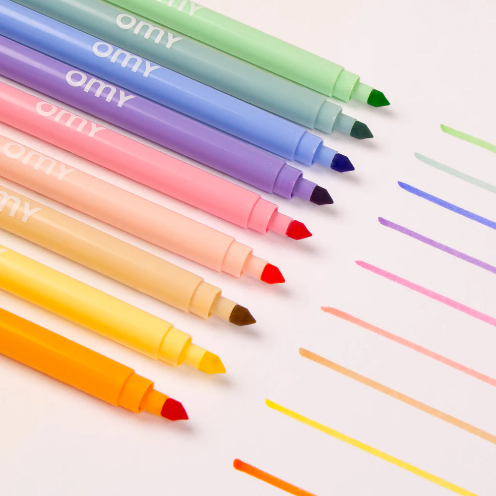 Doppelseitige Pastellmarker, 9 Stück - Tublu.de