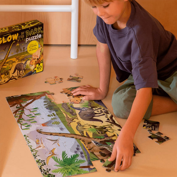 Im Dunkeln leuchtendes Puzzle – Dinosaurier 4+ - Tublu.de