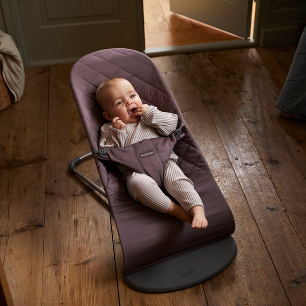 Dětské lehátko BLISS COTTON – Tmavě fialové