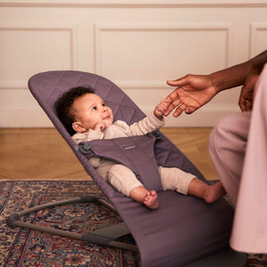Dětské lehátko BLISS COTTON – Tmavě fialové