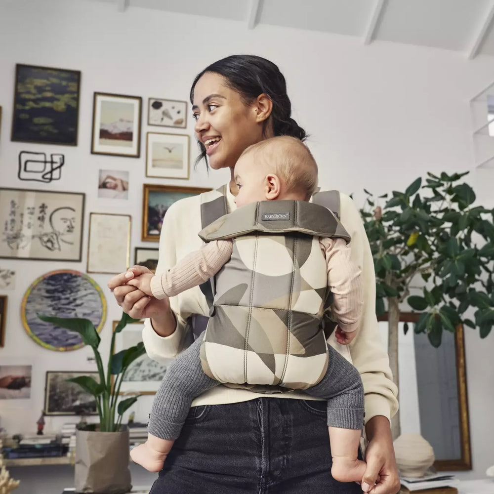 Dětské nosítko MINI Cotton – Khaki/Green Print