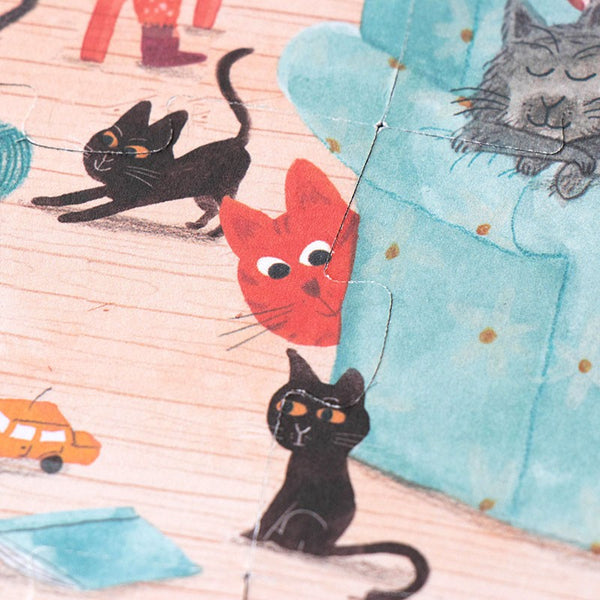 Zweiseitiges Puzzle für Kinder, 24 Teile – Katzen und Hunde - Tublu.de
