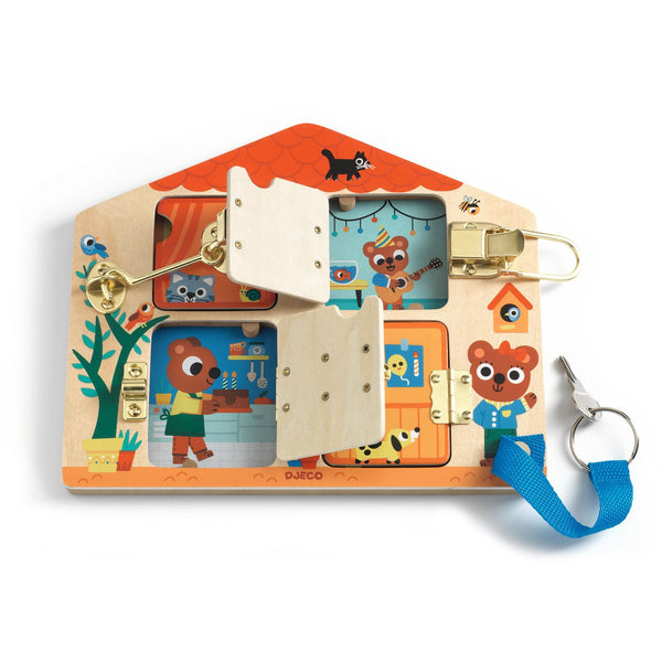 Zabawka manualna domek Djeco - Cabanalock - Tublu.de