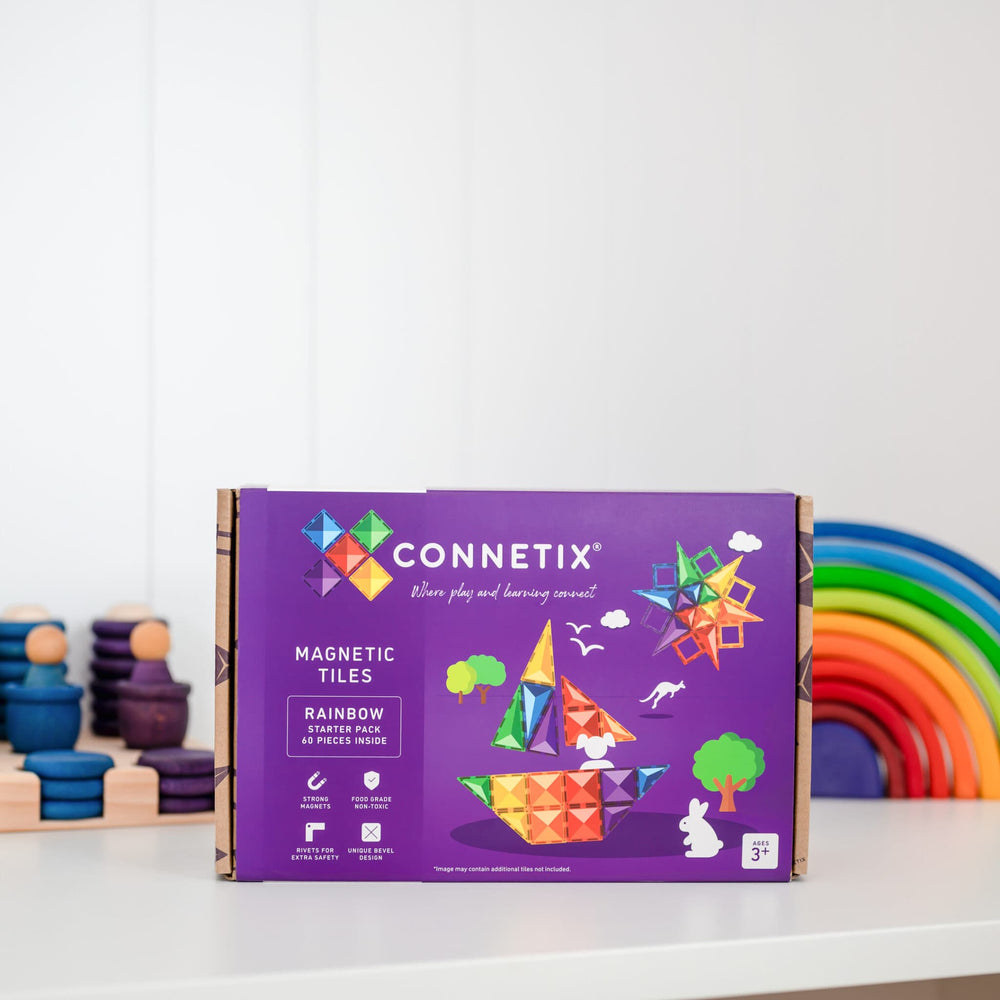Magnetbausteine – Regenbogen-Starter-Set 60 Teile - Tublu.de