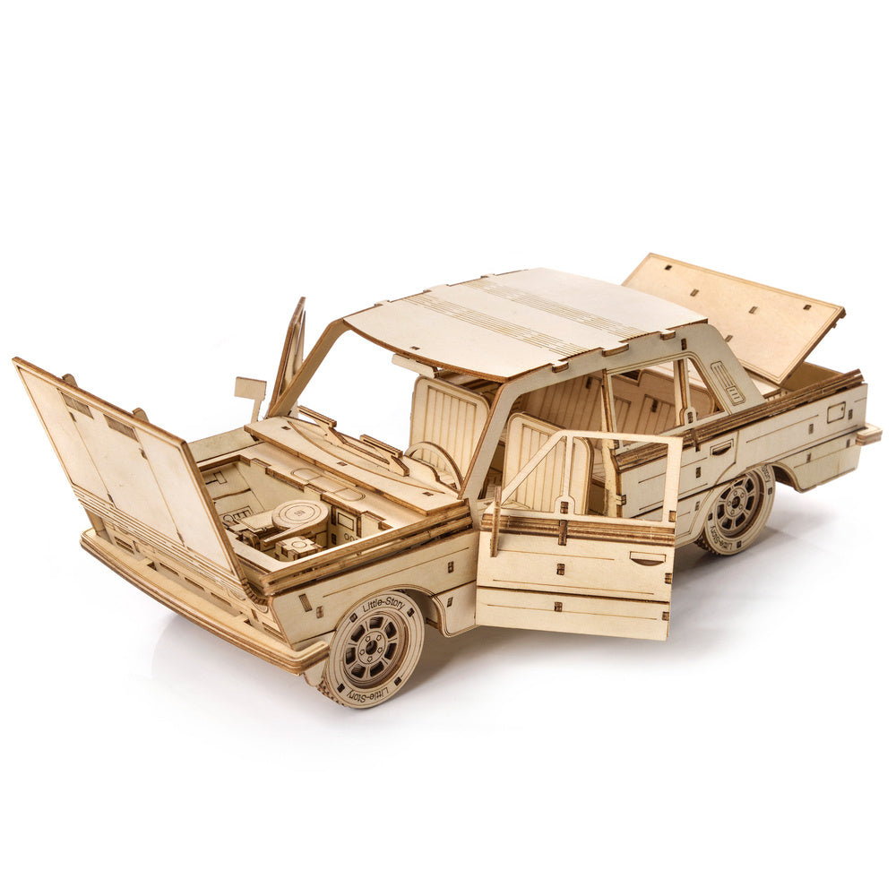 Dřevěné puzzle 3D model – FSO Fiat 125p