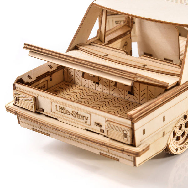 Dřevěné puzzle 3D model – FSO Fiat 125p