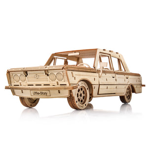 Dřevěné puzzle 3D model – FSO Fiat 125p