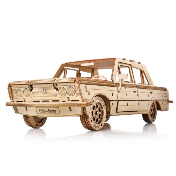 Dřevěné puzzle 3D model – FSO Fiat 125p