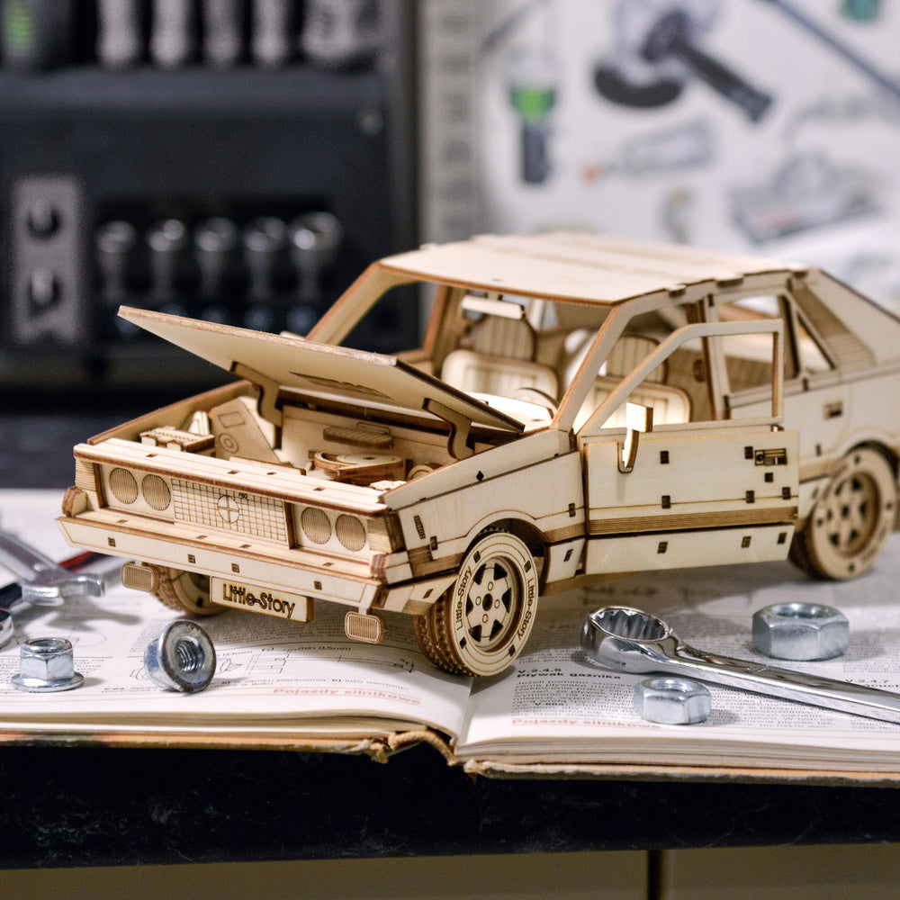 Dřevěné puzzle 3D model – FSO Polonez 1500
