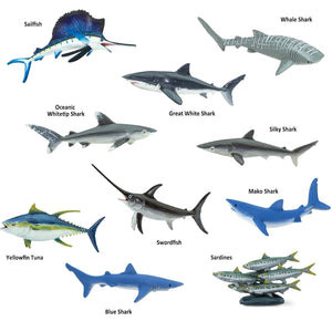 Figurenset in einer Tube TOOB – Große pelagische Fische - Tublu.de