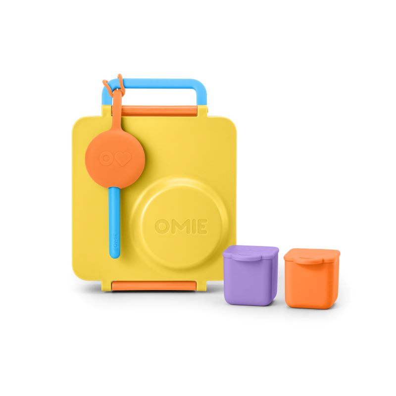 Dvě vzduchotěsné nádoby pro lunchbox OmieDip – Purple Orange