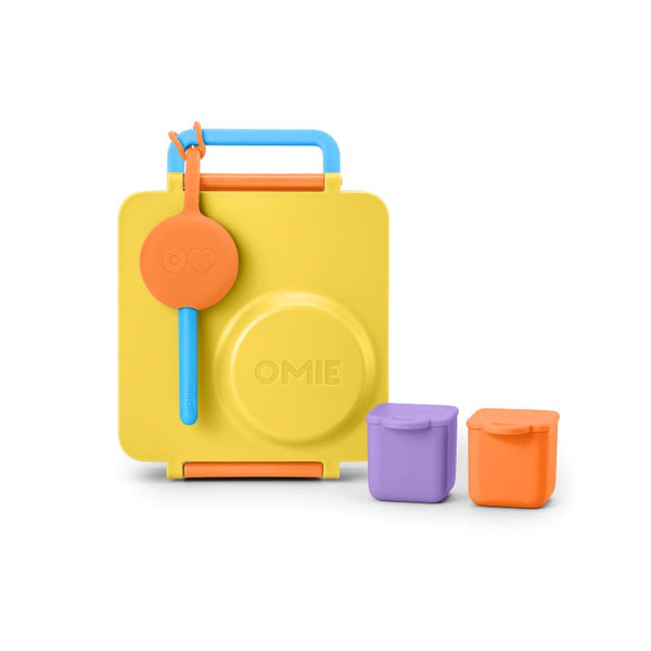 Dvě vzduchotěsné nádoby pro lunchbox OmieDip – Purple Orange