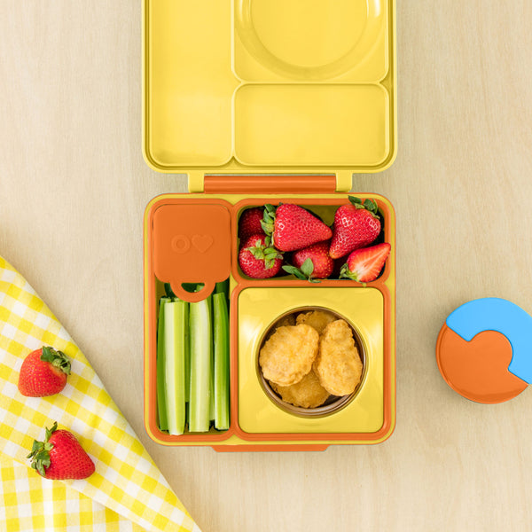 Dvě vzduchotěsné nádoby pro lunchbox OmieDip – Purple Orange