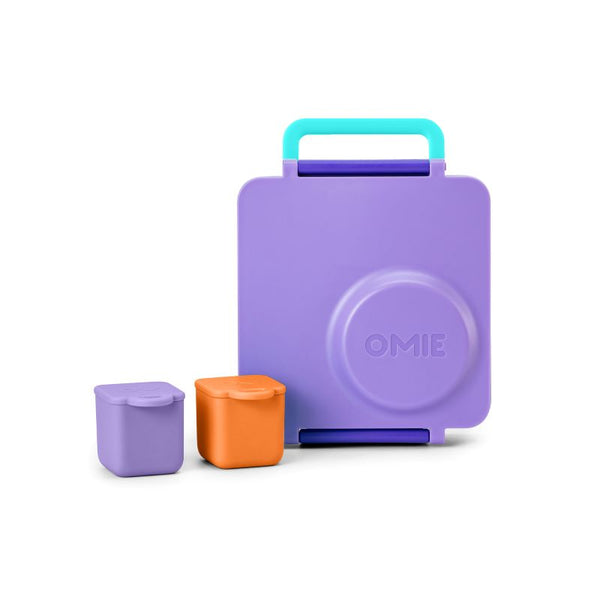 Dvě vzduchotěsné nádoby pro lunchbox OmieDip – Purple Orange