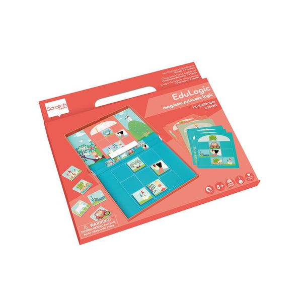 Magnetické puzzle s 18 kartami úkolů od Edulogic – princezna a jednorožci