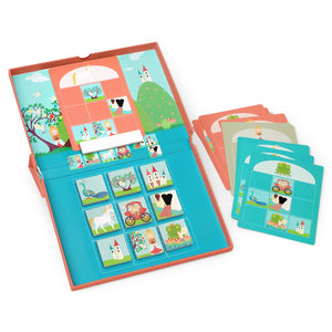 Magnetické puzzle s 18 kartami úkolů od Edulogic – princezna a jednorožci