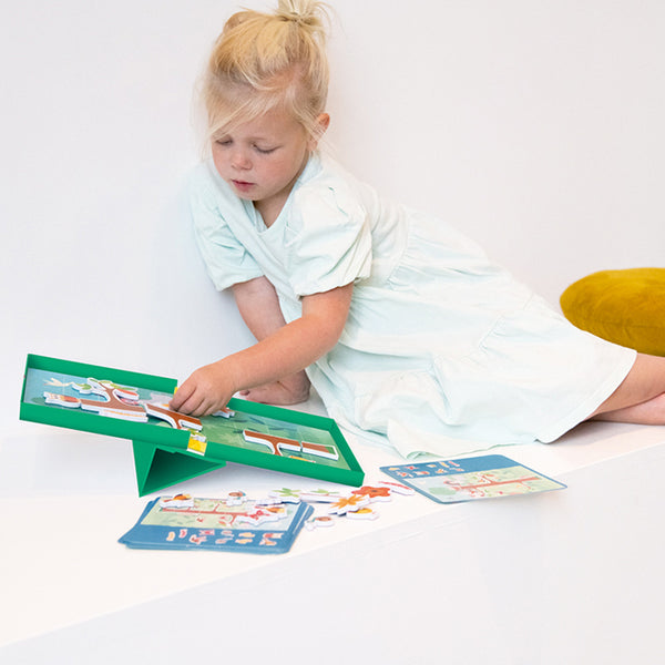 Magnetické puzzle s 20 kartami úloh od Edulogic – Farma