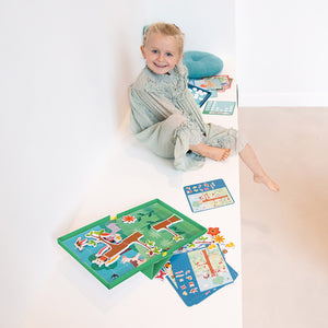 Magnetické puzzle s 20 kartami úloh od Edulogic – Farma
