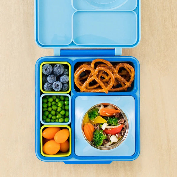 Dvě vzduchotěsné nádoby pro lunchbox OmieDip – Blue Lime