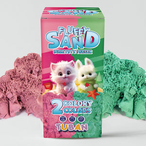 Sada Fluffy Sand – Nadýchaný písek růžový a zelený