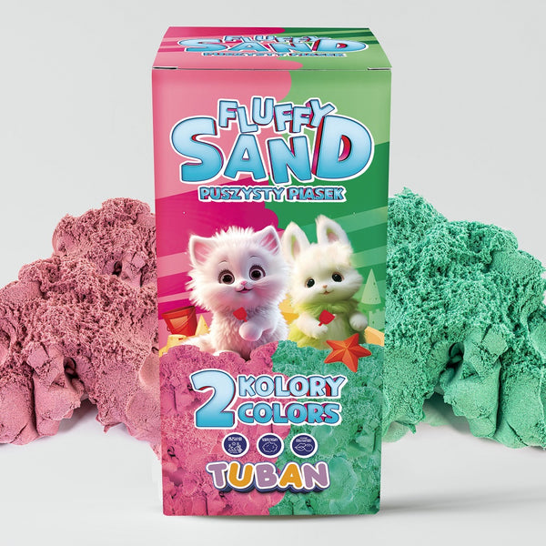 Sada Fluffy Sand – Nadýchaný písek růžový a zelený
