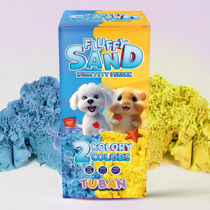 Sada Fluffy Sand – Nadýchaný písek modrý a žlutý