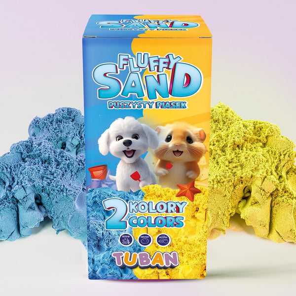 Sada Fluffy Sand – Nadýchaný písek modrý a žlutý